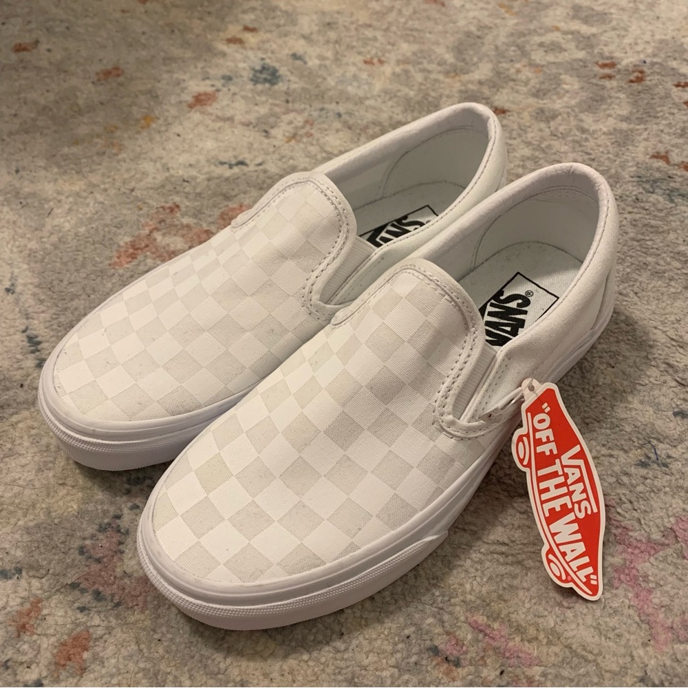White Checkered Vans | make offer